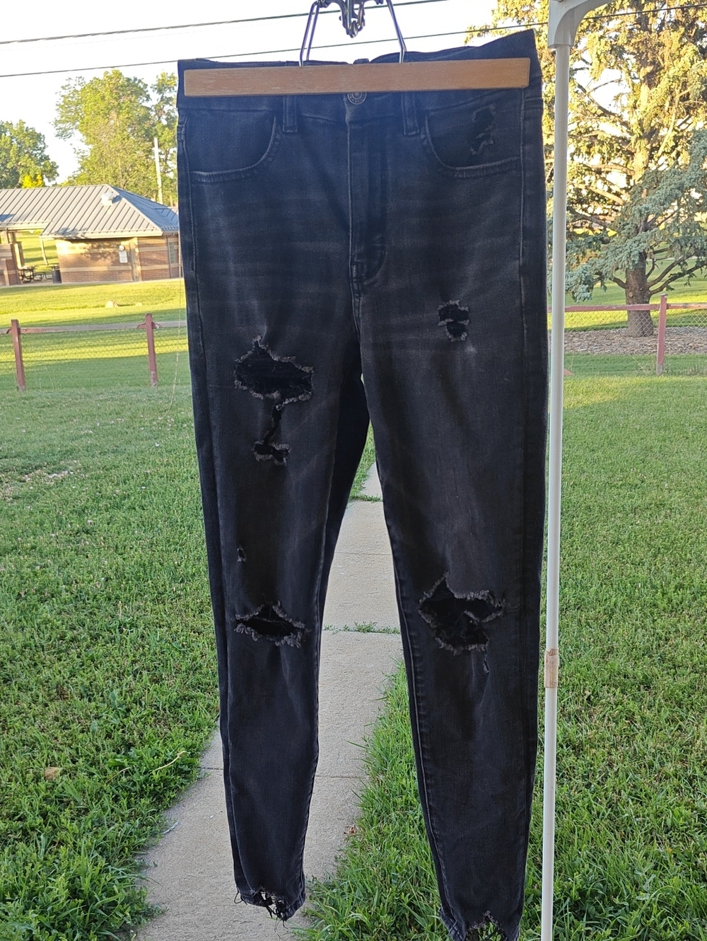 American Eagle Curvy Super Hi Rise Jeggings Sz 2 Reg